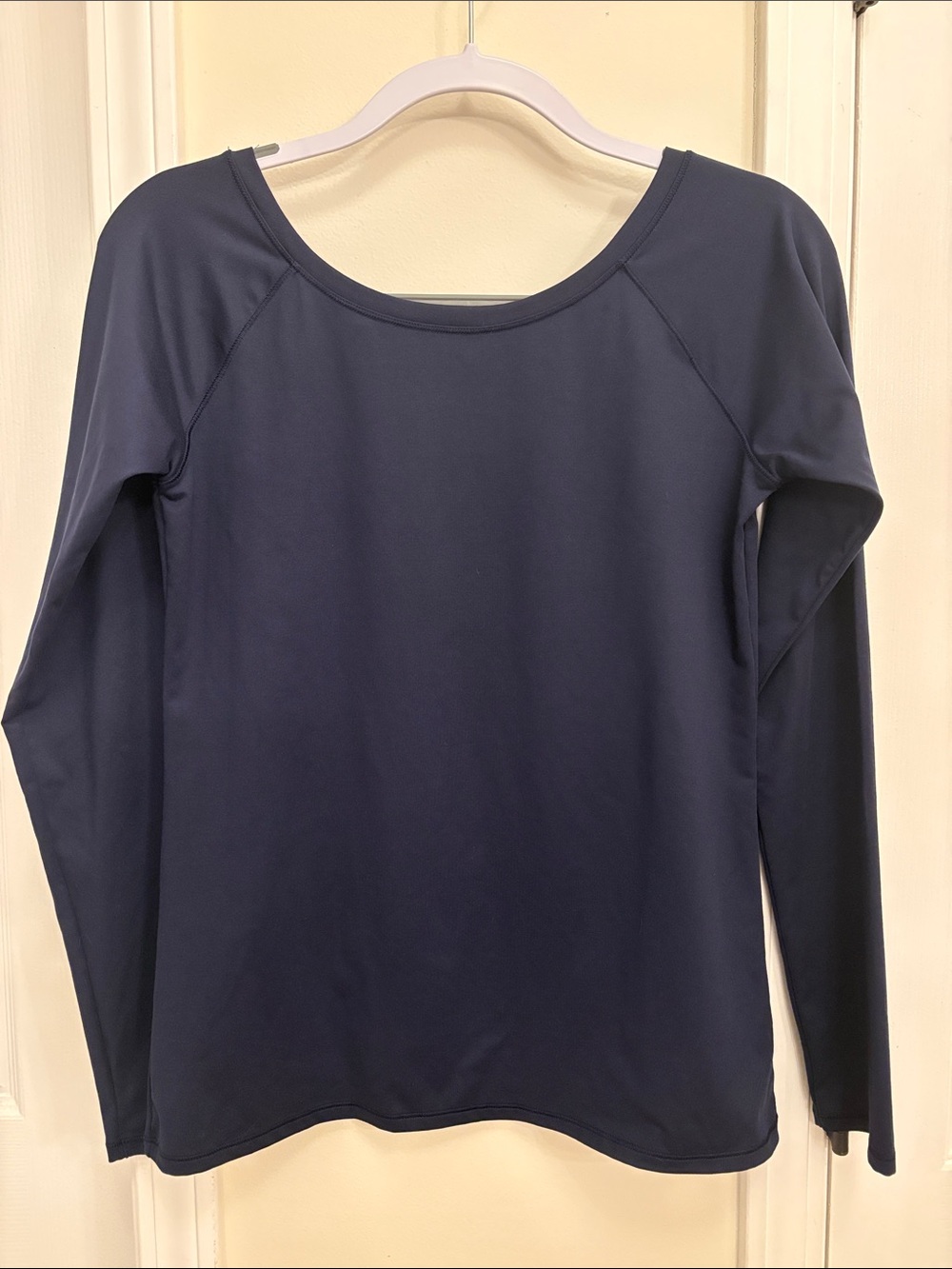 Calia Women's Long-Sleeve Scoop Neck Top - Navy